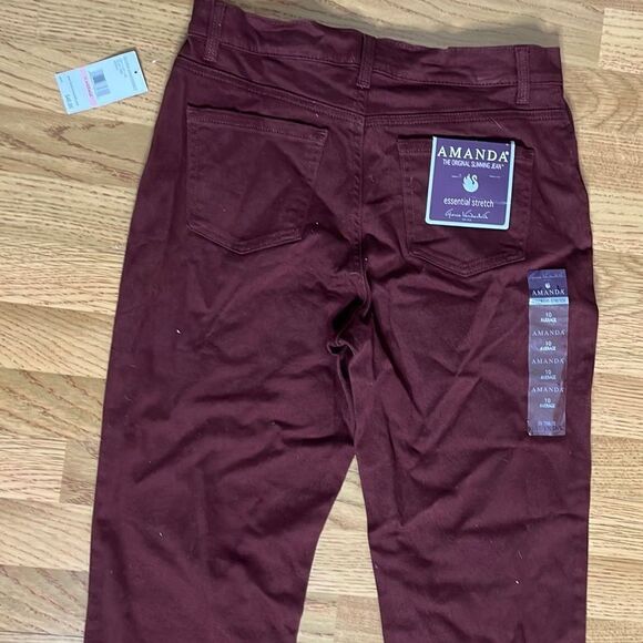 Gloria Vanderbilt Womens Jeans Amanda Essential Stretch Brown Size 10 NWT - Picture 11 of 14